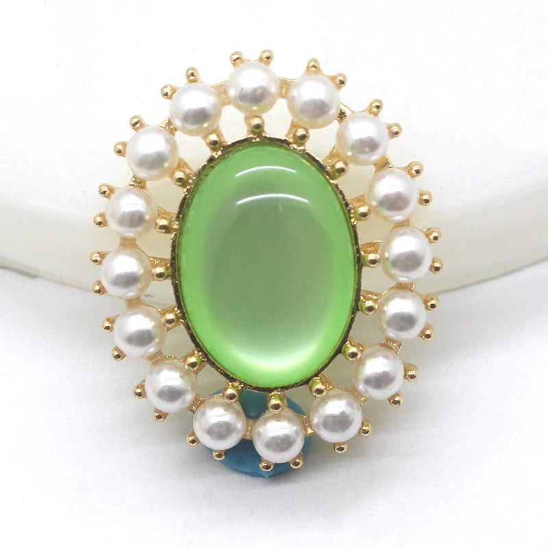 Exquisite 10pcs/set alloy metal pearl DIY jewelry accessories rhinestone crystal wedding invitation clothing artwork