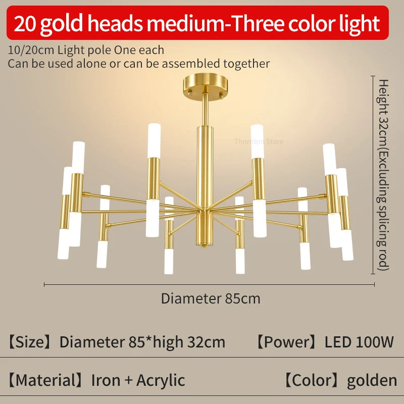 Lights For Living Room Dining Room Nordic Pendant Light Modern Ceiling Chandeliers Bedroom Decoration Lamp Gloden Light Fixrurn