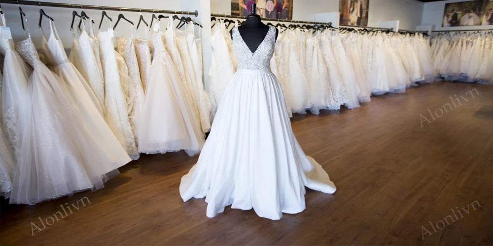 Alonlivn Custom Made Luxury Lace 2 In 1 Mermaid Wedding Dress Beading Embroidery Illusion Neck Trumpet Bridal Gowns