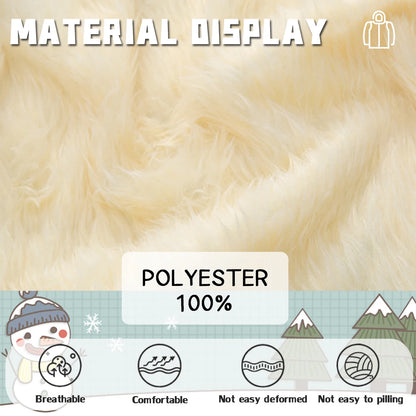 Winter Girls Jacket,Warm Thick Cotton Coat,Fashion Fur Hooded Children's Outerwear,Hairballs Zipper Elastic Waistband Coats