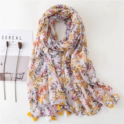 2020 New Fashion Print Summer Women cotton Scarf Polka Dot Beach Hijab Shawls and Wraps Female Foulard Echarpe Designer Bandana