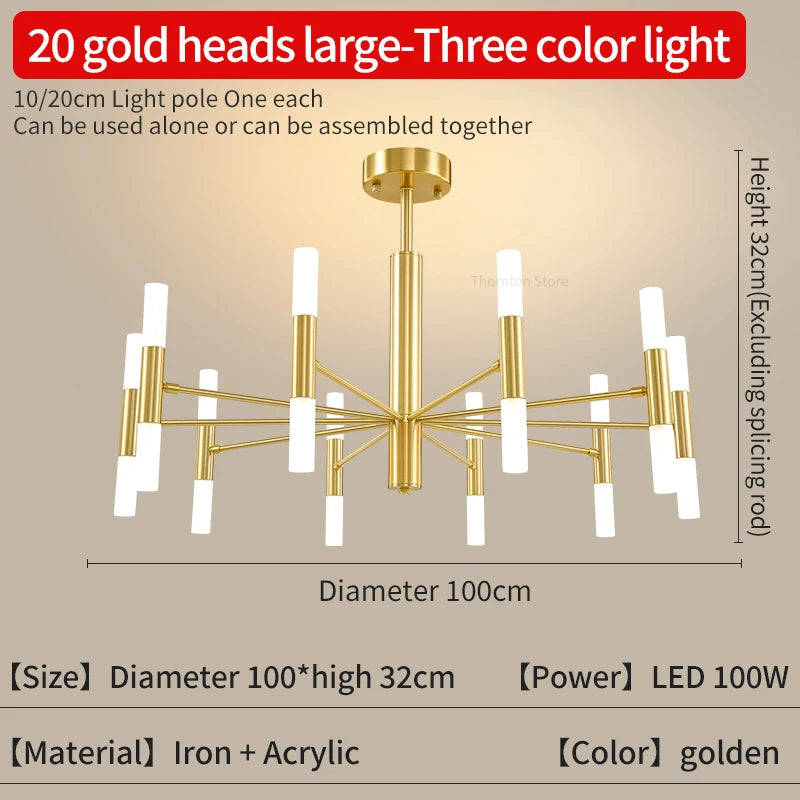 Lights For Living Room Dining Room Nordic Pendant Light Modern Ceiling Chandeliers Bedroom Decoration Lamp Gloden Light Fixrurn