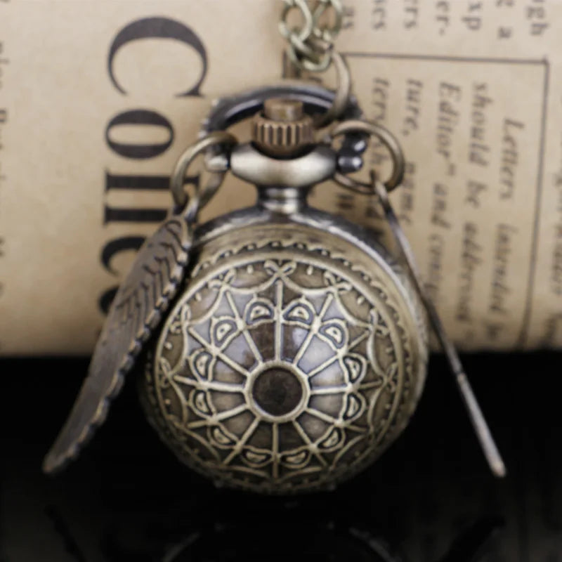 Steampunk Fashion Ball Quartz Pocket Watches With Pendant Necklace Chain Children Best Xmas Gifts