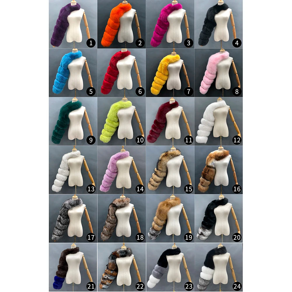 Fur Sleeve Women Fashion Luxury Real Fox Fur Coat Single Sleeve New Arrival