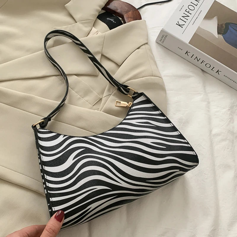 Gusure Fashion Leopard Pattern Shoulder Women Bag Hand Bag Personality Wild Pu Leather Designer Purses and Handbags