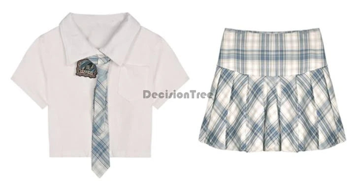 2025 school dresses sailor suit plain pleated skirt jk uniforms cosplay college middle school costume short skirt jk suit girls