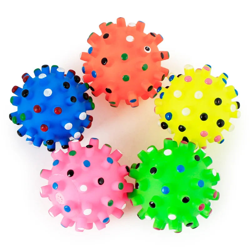 1pcs Diameter 6cm Squeaky Pet Dog Ball Toys for Small Dogs Rubber Chew Puppy Toy Dog Stuff Dogs Toys Pets Brinquedo Cachorro