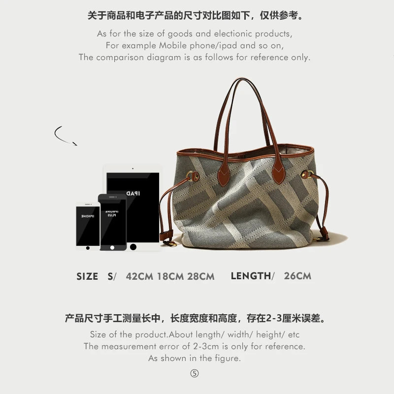 Elegant Ladies Durable Canvas Beach Tote Bag 2026 Shopper Big Handbags and Purses For Female Designer Women's Shoulder Bag