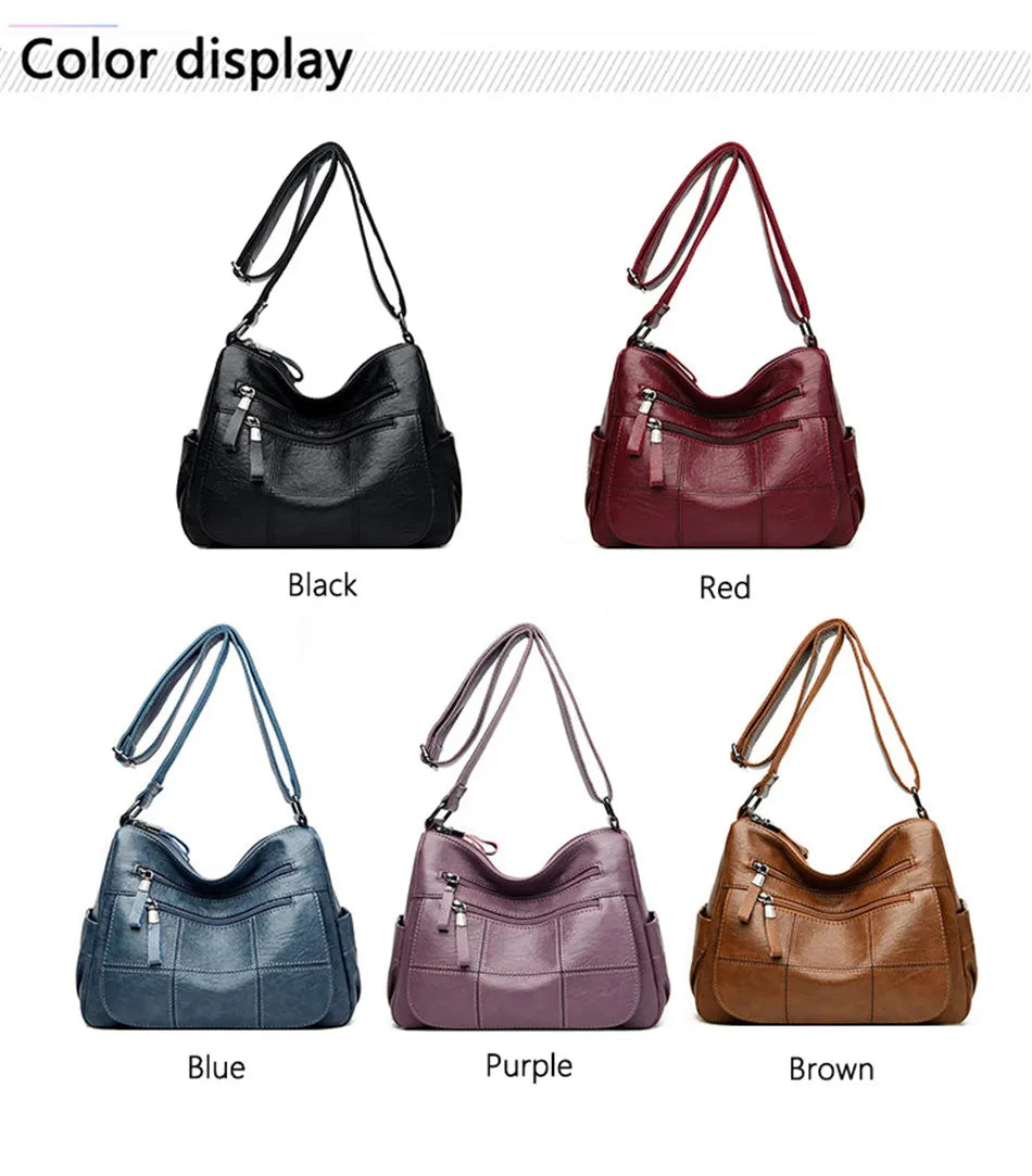 High Quality Leather Luxury Handbags Ladies Bag Designer Shoulder Crossbody Bags For Women 2024 New Bolsa Feminina Sac A Main