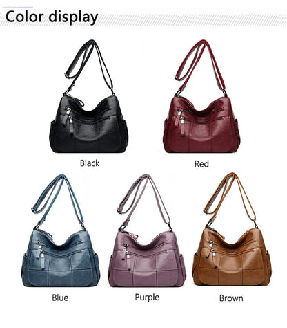 High Quality Leather Luxury Handbags Ladies Bag Designer Shoulder Crossbody Bags For Women 2024 New Bolsa Feminina Sac A Main