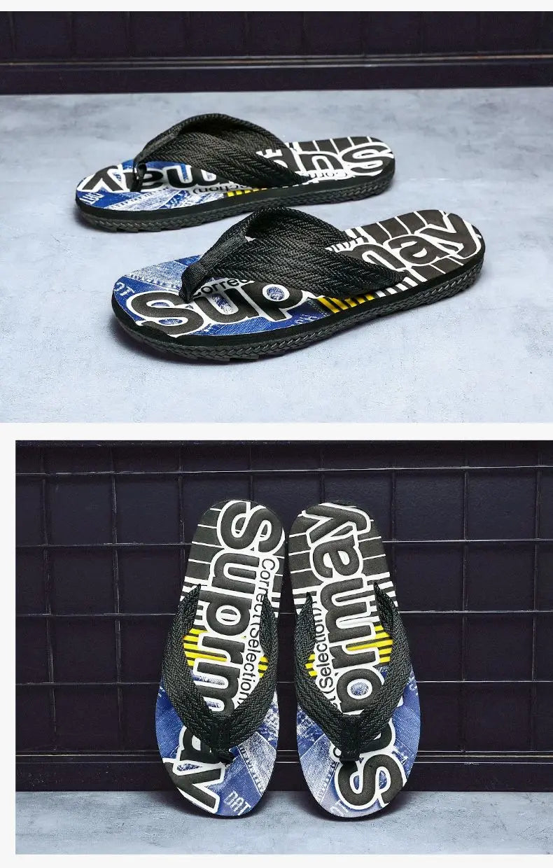 Men Flip Flops Slides 2023 Trend Summer Anti-skid Man Slippers Outdoor Light Casual Beach Male Sandals Household Slides for Men