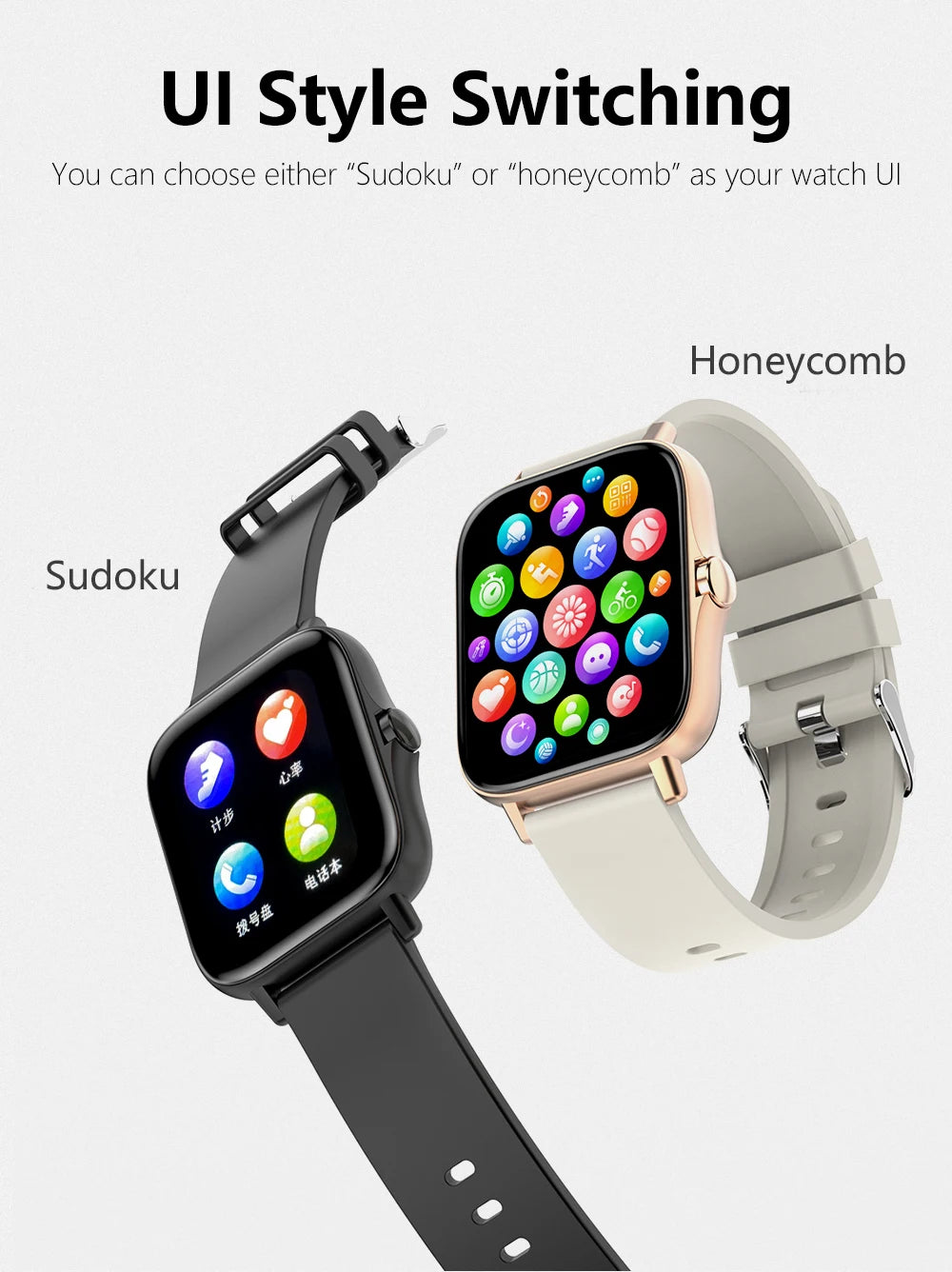 New Smart Watch Android IOS Phone 1.44 Inch Color Screen Bluetooth Call Blood Oxygen/Pressure Monitoring Smart Watch Women Men