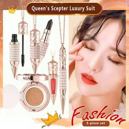 NEW Cosmetic Makeup Set Air Cushion Finishing Powder Face Powder Pearly Lustre Eyeliner Non-Stick Cup 3 Colors Lipstick Kit