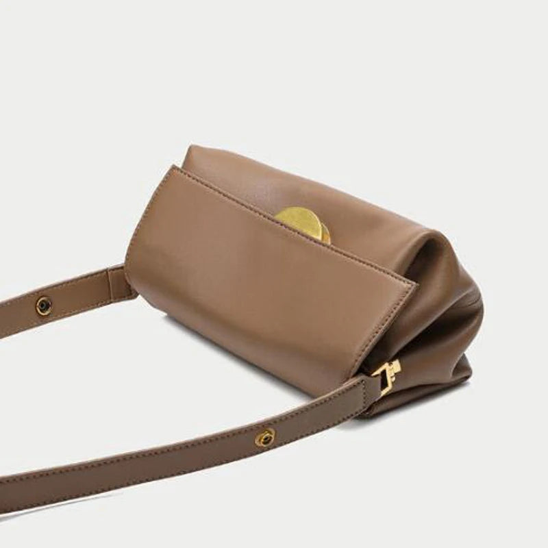 Leather Shoulder Bag for Women, Crossbody Bags, Multi Pockets, Adjustable Strap Purse, Luxury Handbag, Brand Design, Fashion