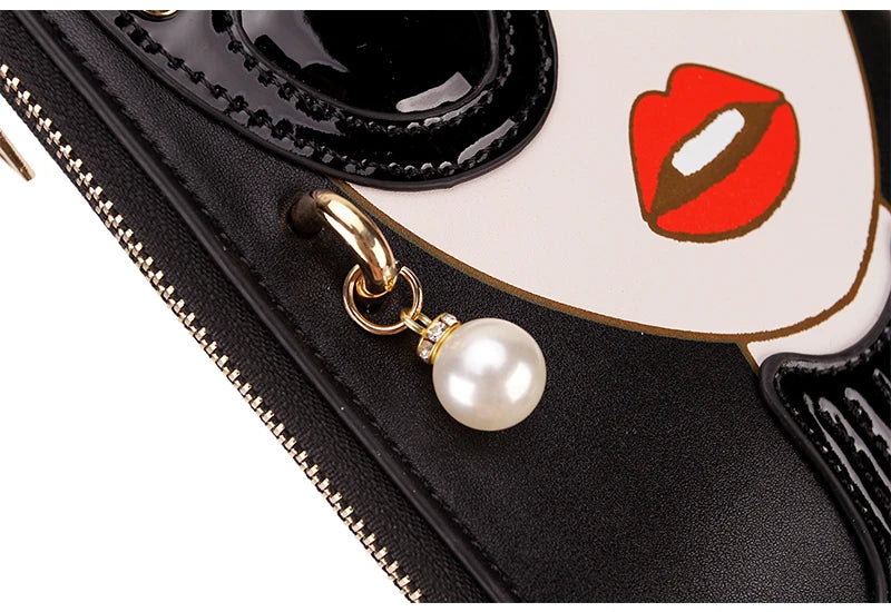 Sexy Lady Face Purses and Handbags for Women Fashion Designer Chain Shoulder Bag Party Clutch Funky Female Crossbody Bags 2022