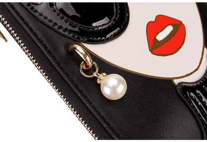 Sexy Lady Face Purses and Handbags for Women Fashion Designer Chain Shoulder Bag Party Clutch Funky Female Crossbody Bags 2022