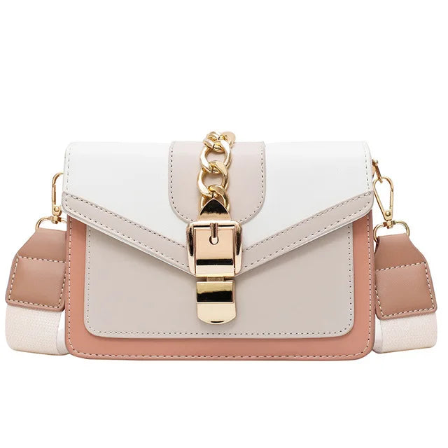 Yogodlns Small Summer Contrast Color PU Leather Crossbody Bags For Women New  Chain Shoulder Messenger Handbags Lady Hand Bag