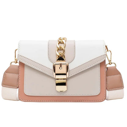 Yogodlns Small Summer Contrast Color PU Leather Crossbody Bags For Women New  Chain Shoulder Messenger Handbags Lady Hand Bag