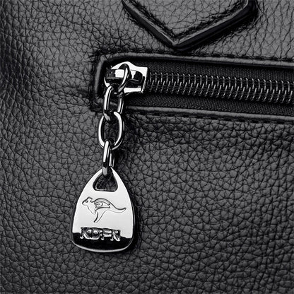 Multi-pocket Handbag Purses Genuine Cowhide Leather Shoulder Bag Luxury Designer Crossbody Messenger Sac Elegant Tote for Women