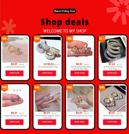 14k Plated Gold Luxury Super Shine CZ Buckle Earring High Quality Delicate AAA Zircon Circle Earring Jewelry Pendant Accessories