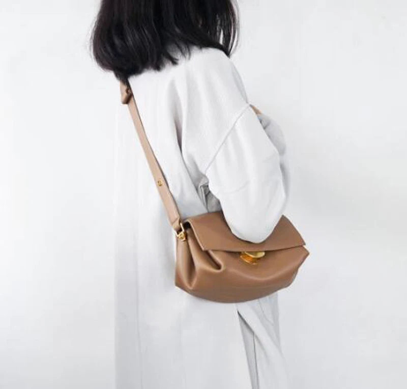 Leather Shoulder Bag for Women, Crossbody Bags, Multi Pockets, Adjustable Strap Purse, Luxury Handbag, Brand Design, Fashion