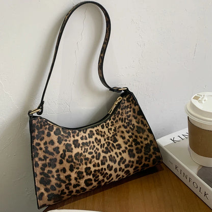 Gusure Fashion Leopard Pattern Shoulder Women Bag Hand Bag Personality Wild Pu Leather Designer Purses and Handbags