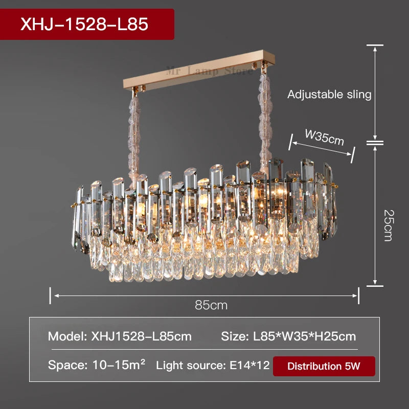 Ceiling Lamp For Living Room  Round Crystal Kitchen Lamp Simple Modern Atmosphere Bedroom Dining Room Lamp Light Pandant lights