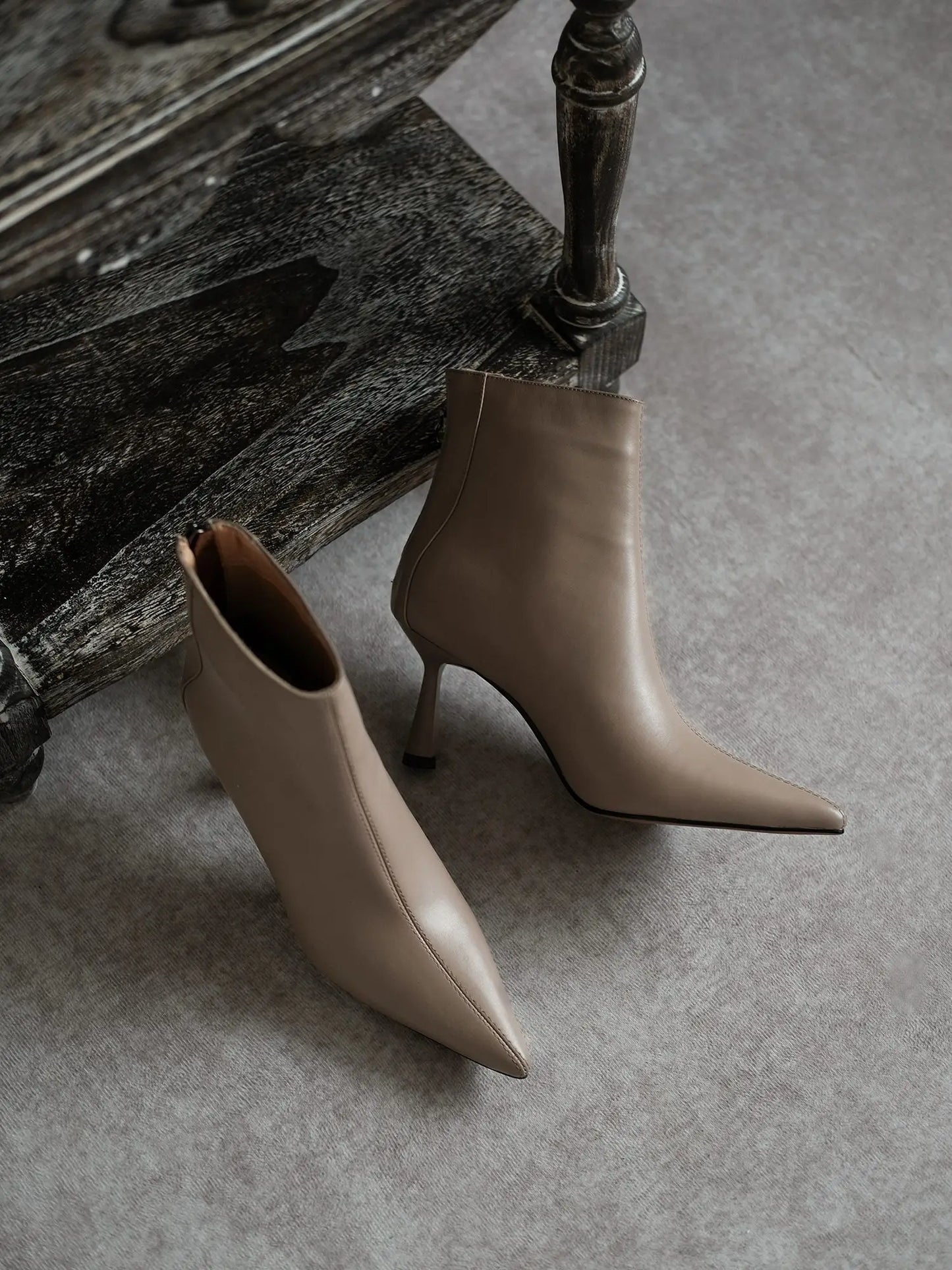 Krazing Pot Big Size 42 Cow Leather Pointed Toe High Heels Chic Design Concise Winter Spring Shoe Dress Warm Wedding Ankle Boots