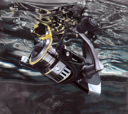 LINNHUE 2020 New Fishing Reel HE1000-7000 Max Drag 10kg Reel Fishing 5.2:1 High Speed Metal Spool Spinning Reel Saltwater Reel