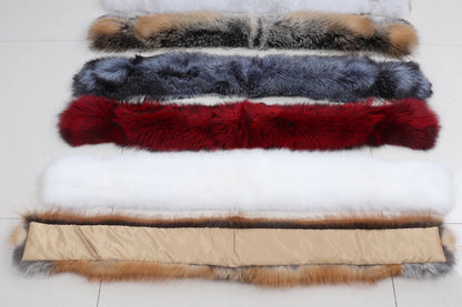 New Winter Lady Natural Luxury Real Fox Fur Scarf Shawl Full Pelt Warm Soft 100% Genuine Fox Fur Scarves Women Real Fur Muffler