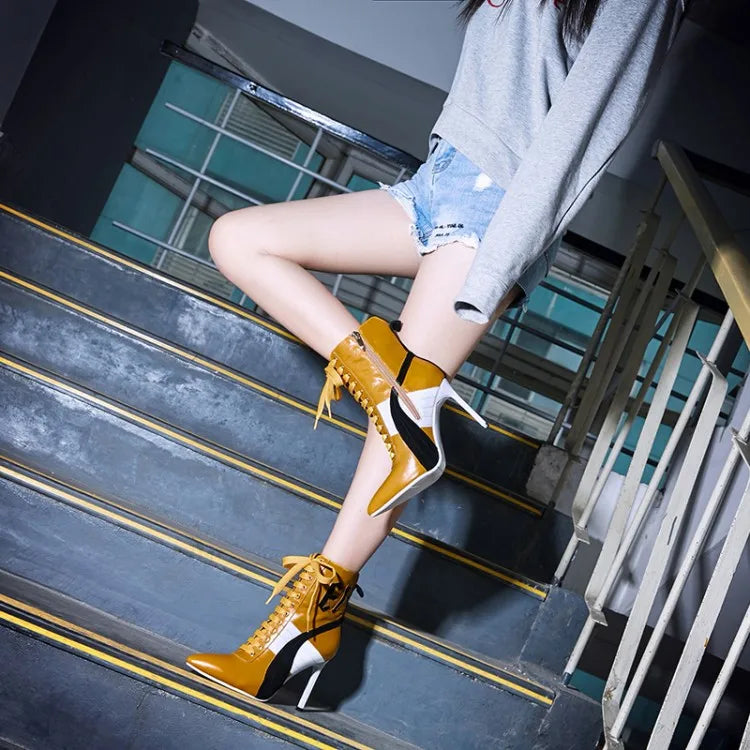 Olomm Handmade Women Winter Ankle Boots Cow Leather Sexy Thin High Heel Boots Pointed Toe Office Women Shoes US Size 3-9.5