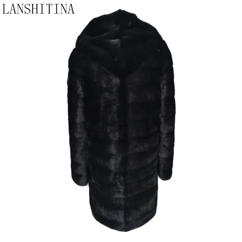 Real Fur Coat Winter Hats Of Mink Fur Coat Women's New Long Coats Winter Warm Natural Mink Fur Jacket Genuine Leather Coats