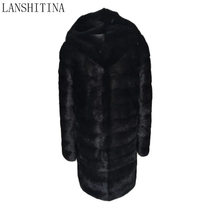 Real Fur Coat Winter Hats Of Mink Fur Coat Women's New Long Coats Winter Warm Natural Mink Fur Jacket Genuine Leather Coats