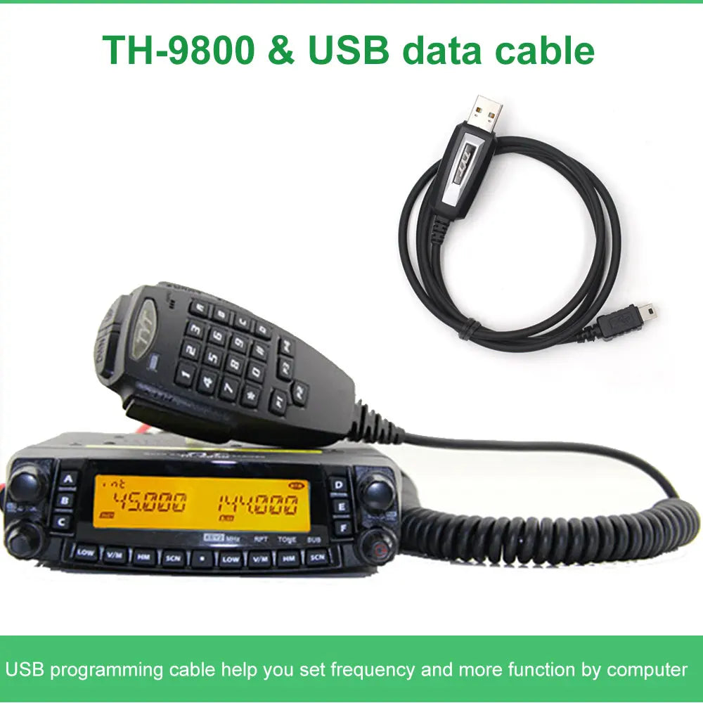 Latest Version TYT TH-9800Plus Quad Band 29/50/144/430MHz 50W Walkie Talkie Upgraded TH9800 Dual Display Mobile Radio Station