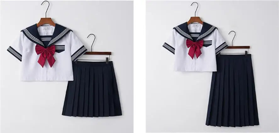 Japanese Orthodox  Girls JK Uniform Skirt Sailor Dress, Long Sleeve Student Suit, Kansai pleated skirt  Academic  set JKN2106