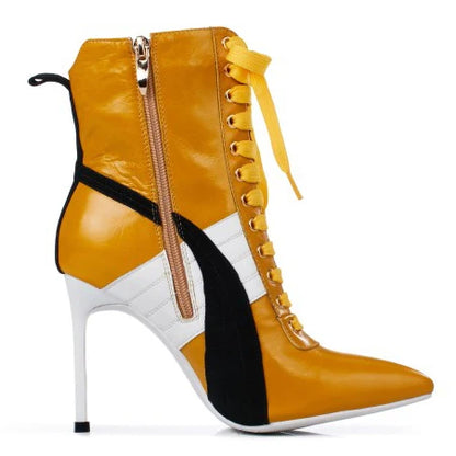 Olomm Handmade Women Winter Ankle Boots Cow Leather Sexy Thin High Heel Boots Pointed Toe Office Women Shoes US Size 3-9.5