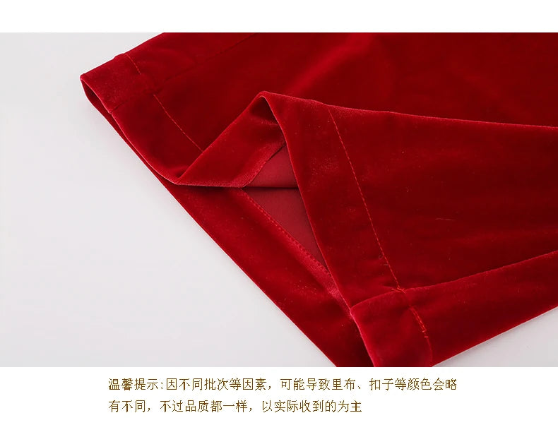 Nerazzurri Spring Autumn Long Soft Flowy Red Velvet Jumpsuit Women with Sleeves Sashes Maxi Black Wide Leg Floor Length Clothes