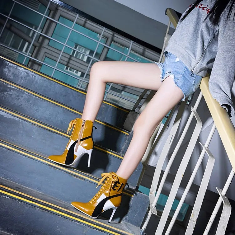 Olomm Handmade Women Winter Ankle Boots Cow Leather Sexy Thin High Heel Boots Pointed Toe Office Women Shoes US Size 3-9.5