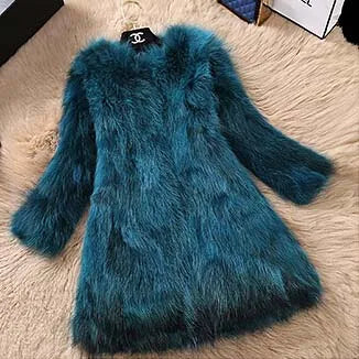 New Arrival Real Fox Fur Coat Lady Top Selling Factory Wholesale Natural Fox Fur Jacket 100% Genuine Fur Overcoat DFP822