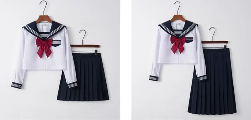 Japanese Orthodox  Girls JK Uniform Skirt Sailor Dress, Long Sleeve Student Suit, Kansai pleated skirt  Academic  set JKN2106