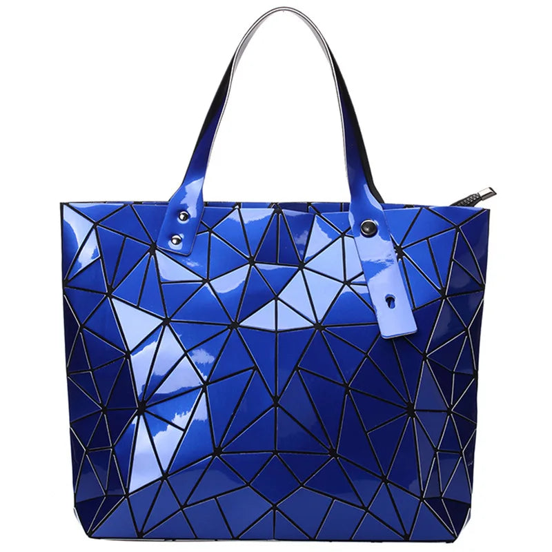 New Silver Handbags Bags For Women 2026 Summer Large Tote Bag Ladies Geometric Messenger Shoulder Bag Beach Luxury Designer