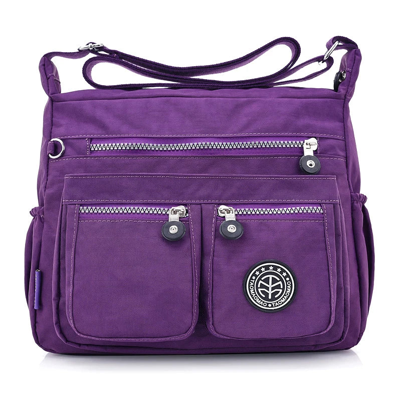 Women Nylon Shoulder Bags Female Solid Zipper Luxury Female Handag Designer Messenger Bags Summer Beach Crossbody Bag Sac A Main