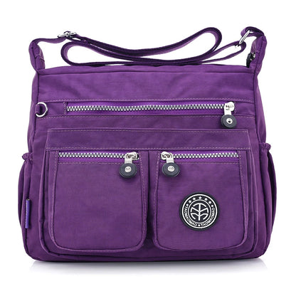 Women Nylon Shoulder Bags Female Solid Zipper Luxury Female Handag Designer Messenger Bags Summer Beach Crossbody Bag Sac A Main