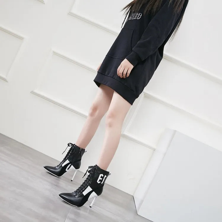 Olomm Handmade Women Winter Ankle Boots Cow Leather Sexy Thin High Heel Boots Pointed Toe Office Women Shoes US Size 3-9.5