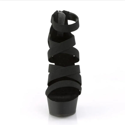 Elegant Exegang Office Lady Sandals Cross Strap Sandalia Nightclub Womam Sandals 15cm Spike Heels Para Mujer Plus:35-42 43 Pumps