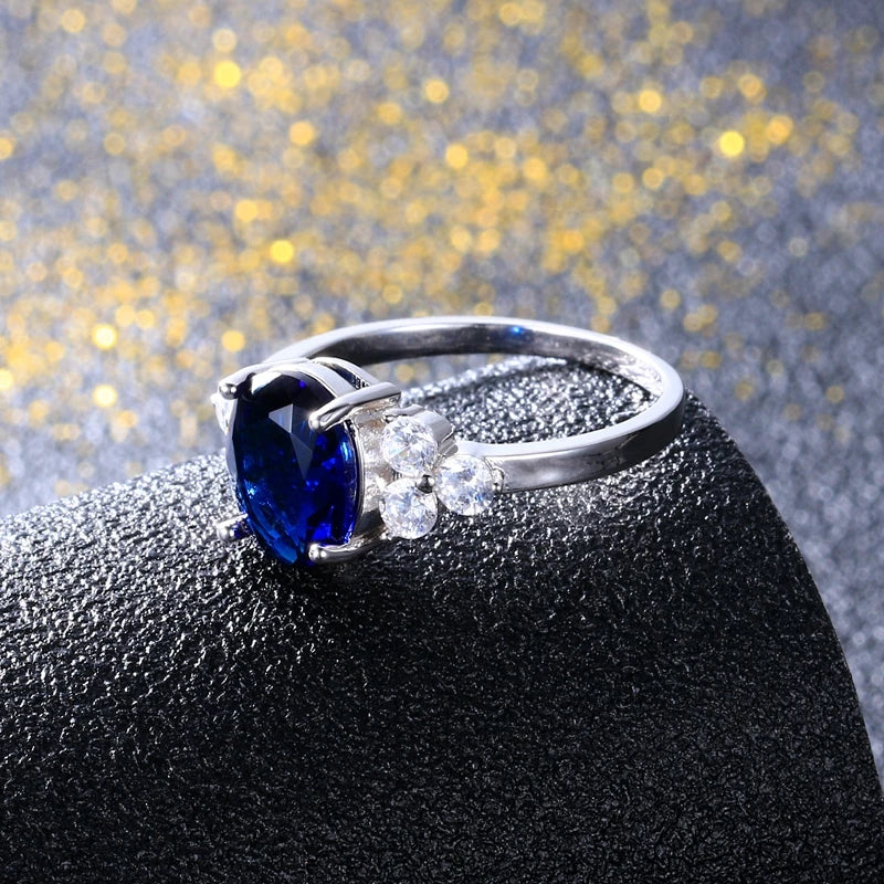 Silver Plated Rings for Woman AAA Oval Olive Zircon Ring Multi-color Gemstone Fashion Luxury Jewelry Wedding Engagement Gift
