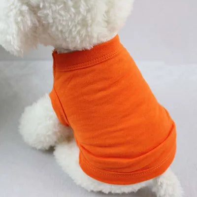 XS-3XL Blank Dog T Shirt Summer Cotton Dog Vest Shirt for Small Medium Large Dogs Yorkie Pitbull Clothes Pet Apparel