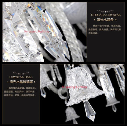 Crystal Chandelier For Kitchen Modern Crystal Chandelier LED Chandelier For Bedroom Transparant Glass Chandeliers 110-240V