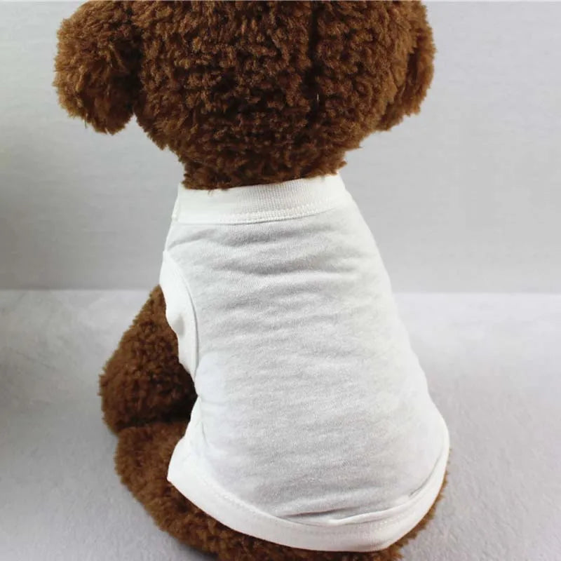 XS-3XL Blank Dog T Shirt Summer Cotton Dog Vest Shirt for Small Medium Large Dogs Yorkie Pitbull Clothes Pet Apparel