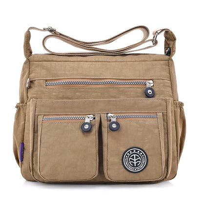 Women Nylon Shoulder Bags Female Solid Zipper Luxury Female Handag Designer Messenger Bags Summer Beach Crossbody Bag Sac A Main